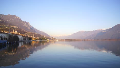 Herrliche-Aussicht-Auf-Den-Iseosee-Von-Der-Stadt-Lovere,-Bergamo,-Lombardei,-Italien