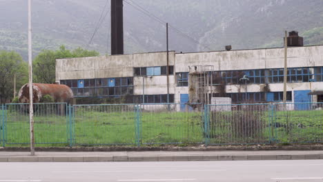 old, abandoned building in post communist bulgaria in eastern europe