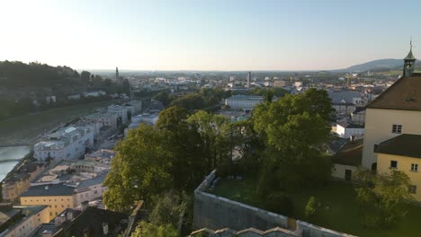 amazing drone shot over capuchin monastery