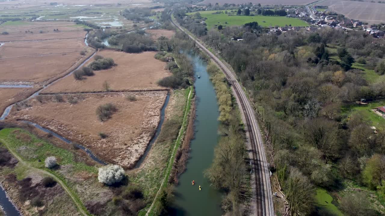 volando sobre el río great stour, inglaterra