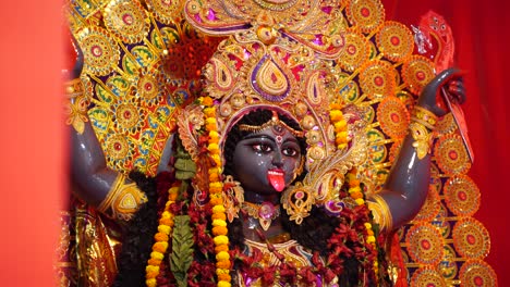 Diwali-is-one-of-the-biggest-festival-in-India,-Kali,-one-of-the-deities-of-Hindus,-is-worshiped-in-this-festival