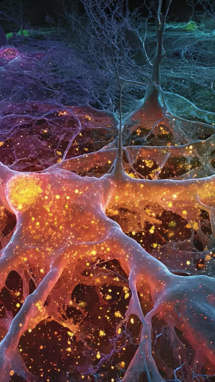 An Intricate Network of Colorful Neurons: Exploring the Stunning Visualization of Neural Structures and Connections in a Microscopic World