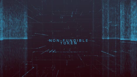 abstract digital no fungible token ciber ciudad fondo stock video usa, tecnología, elementos loopables ciudad diseño partícula, abstract, fondos