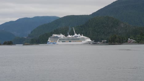 alaskan summer cruises season. cruise ships docked in sitka, alaska.