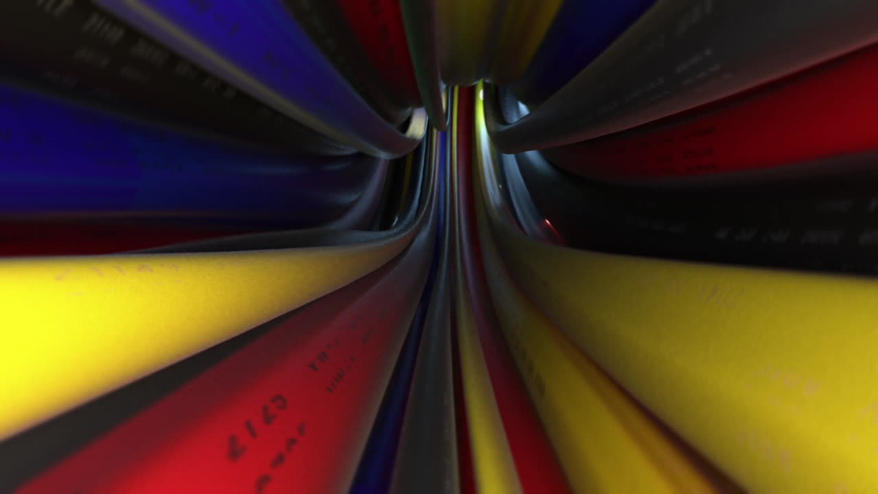 los cables viajan a través de datos, internet, red eléctrica, circuitos eléctricos, fibra 4k.