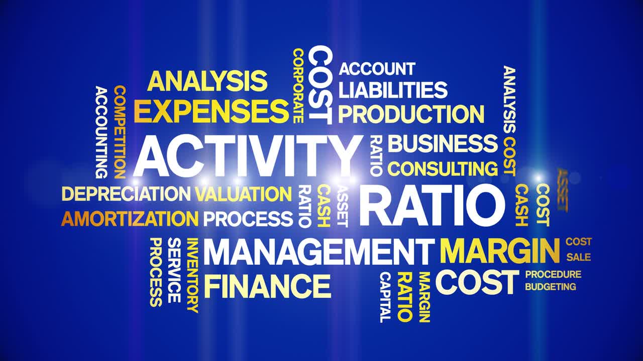 4k Activity Ratio Animated Tag Word Cloud,Text Design Animation seamless loop.