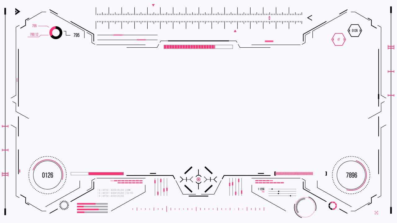 hud와 인포그래픽 요소를 가진 미래의 사용자 인터페이스