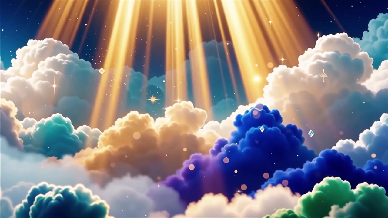 Christian Heavenly Light Worship Background
