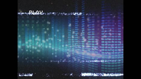 Animation-of-sound-equalizer-on-screen-with-glitch
