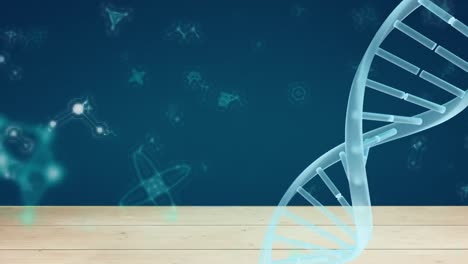 Animation-Von-Formen-über-DNA-Strang