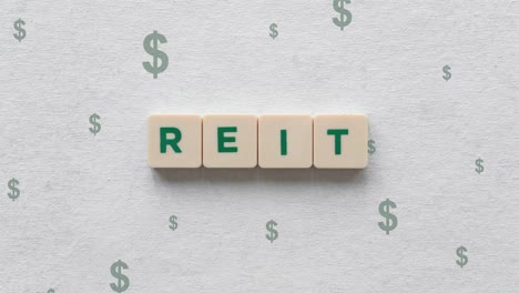 green dollar signs going up behind the reit
