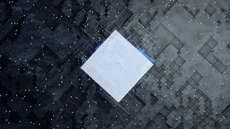 bloques y circuitos, ciencia y tecnología de materiales, renderización 3d.