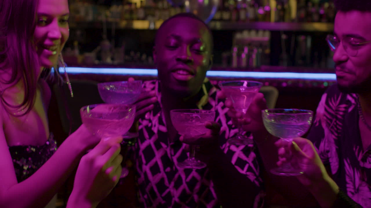 Friends dancing in a party