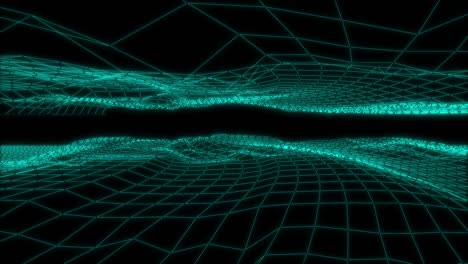 tecnología paisaje del marco de alambre futurista avanzando a través del elemento de diseño