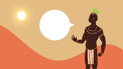 animación de personajes aborígenes africanos