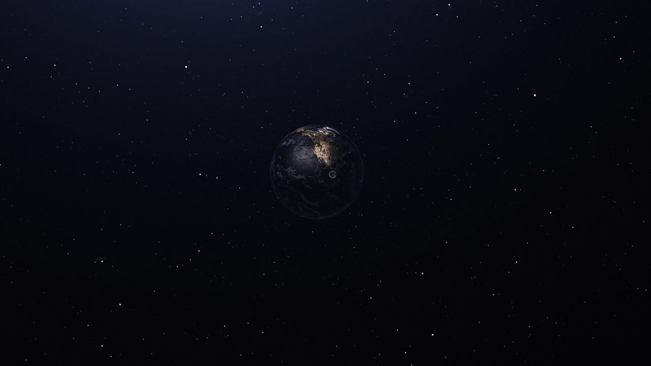 la tierra y la luna en el espacio