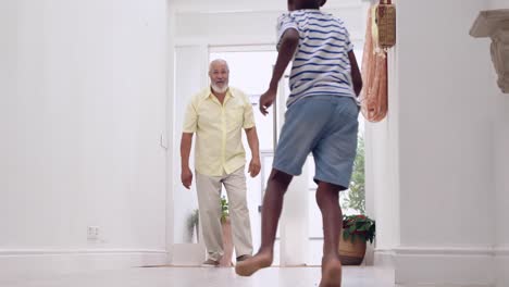 mature man and his grandson