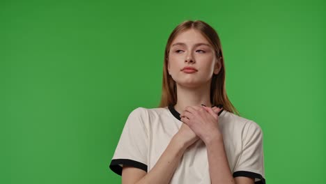 young woman in thoughtful pose