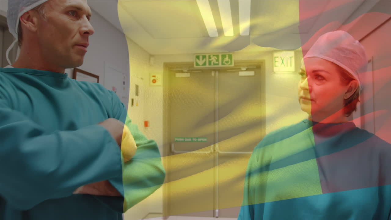 카우카시안 의사 들 이 이야기 하는 프랑스 의  ⁇ 발 의 애니메이션