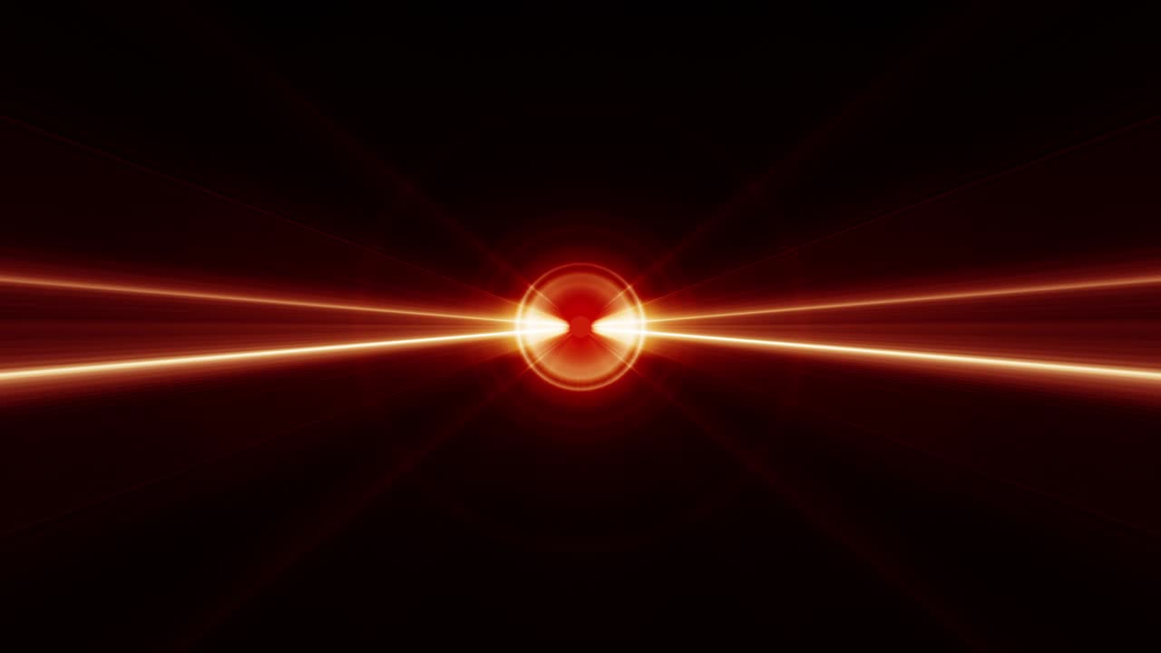 abstract center spot light lente óptica flares con hermoso fondo de arte de animación de haz de luz. los rayos de la lámpara de iluminación de la etapa de bucle sin costuras de 4k tienen un efecto dinámico de color brillante haz continuo de luz.