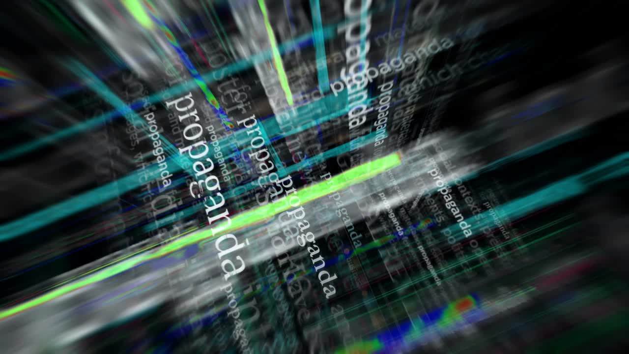 News titles media with propaganda seamless looped screens