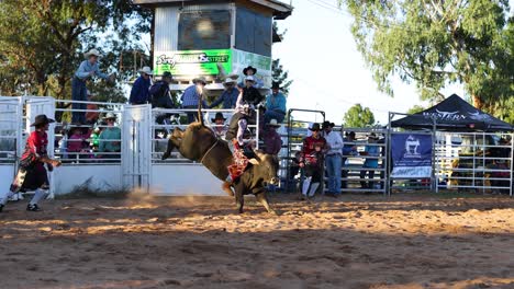 sequence of a bull rider being thrown off