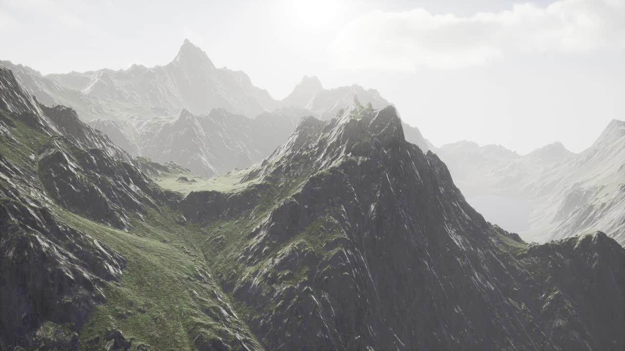 Kabut di pegunungan Norwegia.