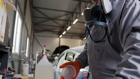 auto body repair in a shop