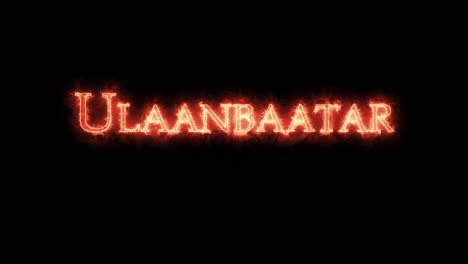 ulaanbaatar escrito con fuego. bucle