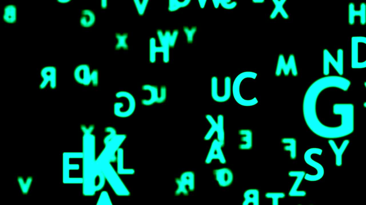 Abstract background with letters