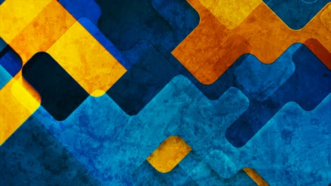 orange and blue glossy grunge geometric shapes abstract motion background