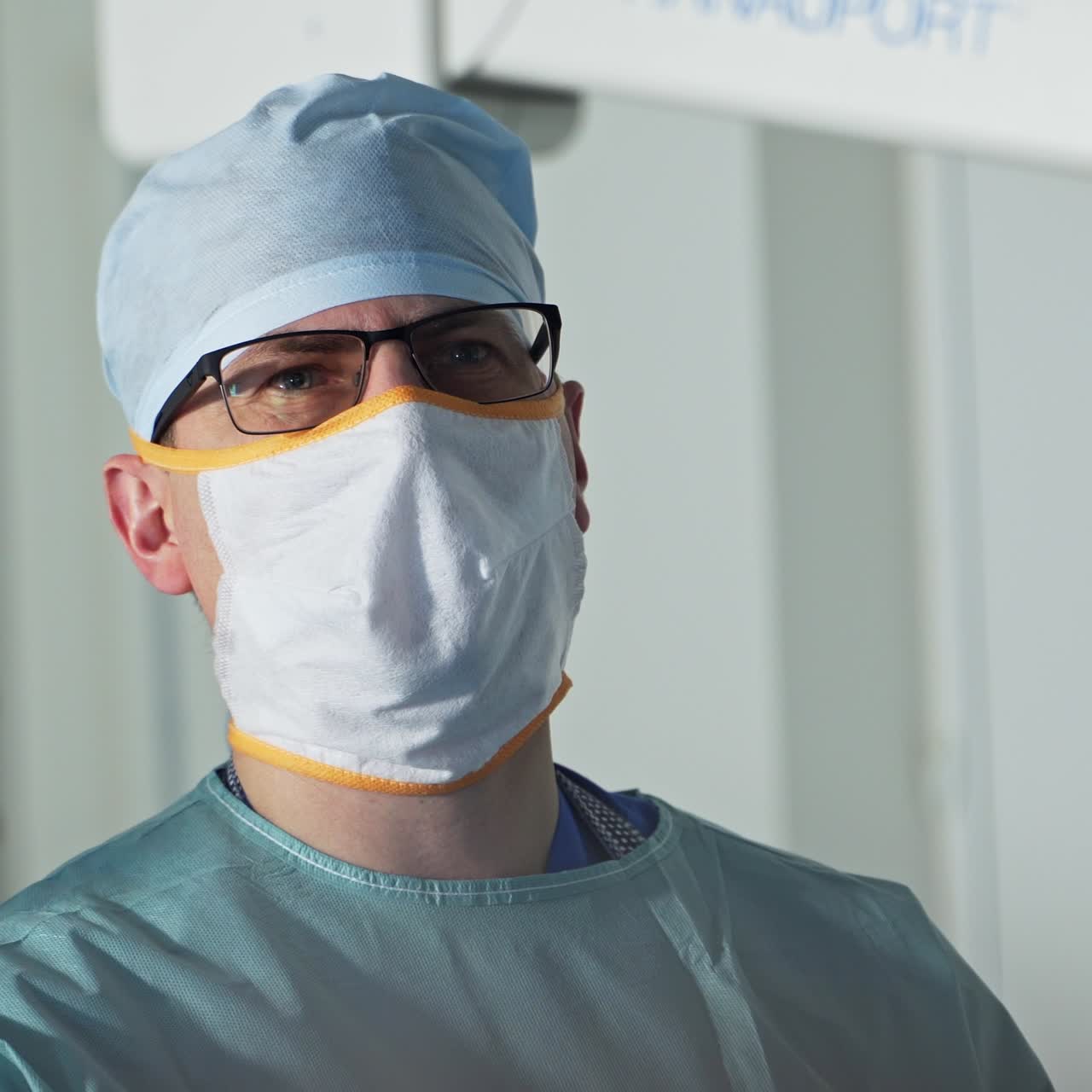 Surgery doctors in modern hospital ward. Emergency medical specialists working in team