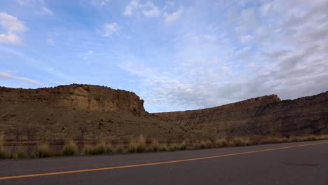 mountains and road time lapse