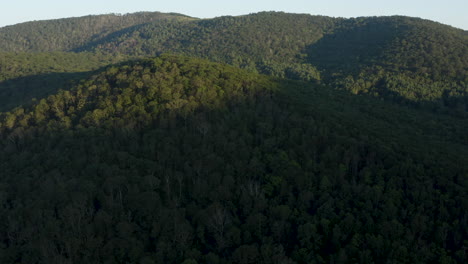 An-aerial-shot-of-Flyods-Mountain-and-Cole-Mountain-at-dawn-during-summer