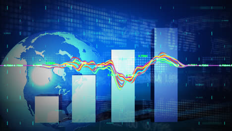 Stock-market-data-and-statistical-data-processing-against-globe-spinning