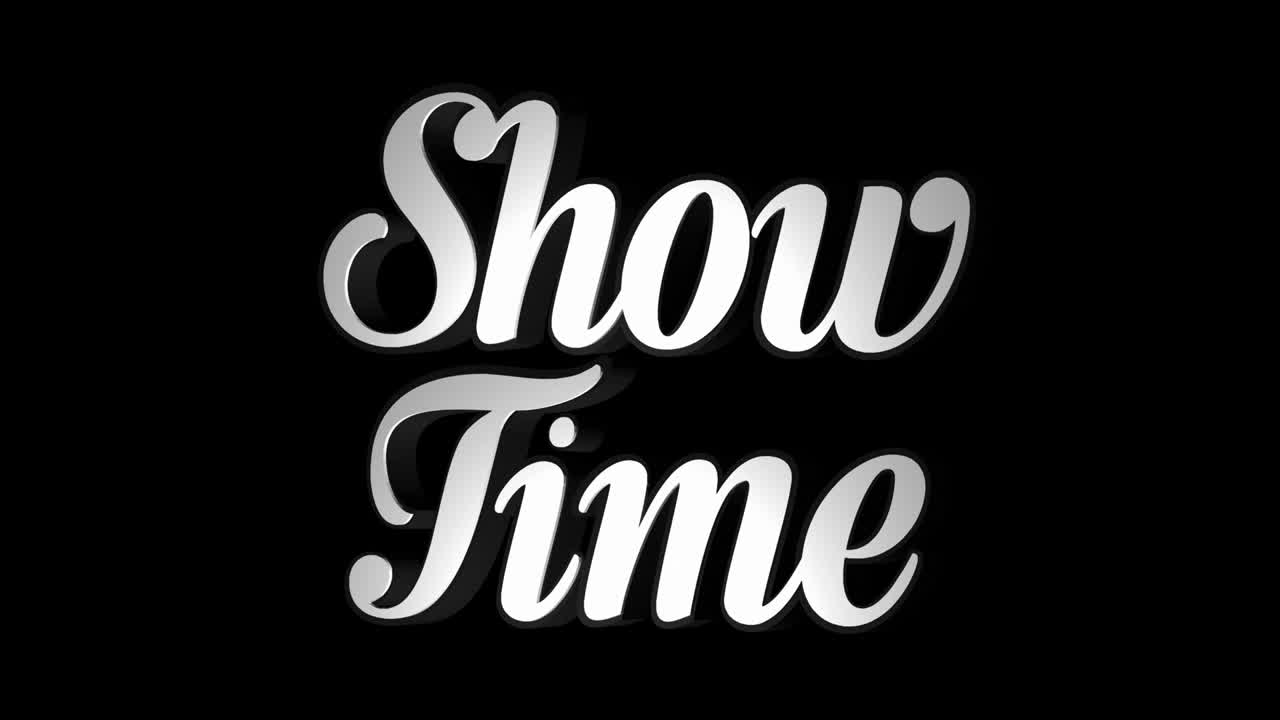 시간 애니메이션은 텍스트 배경만 표시, 알파 채널, 루프와 함께 확대 및 축소