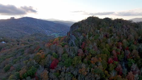 rock outcropping near banner elk nc, north carolina in fall