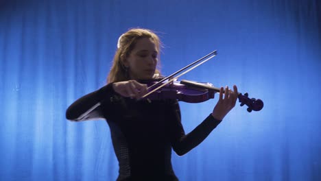 talented violinist young woman playing the violin. music spirit.