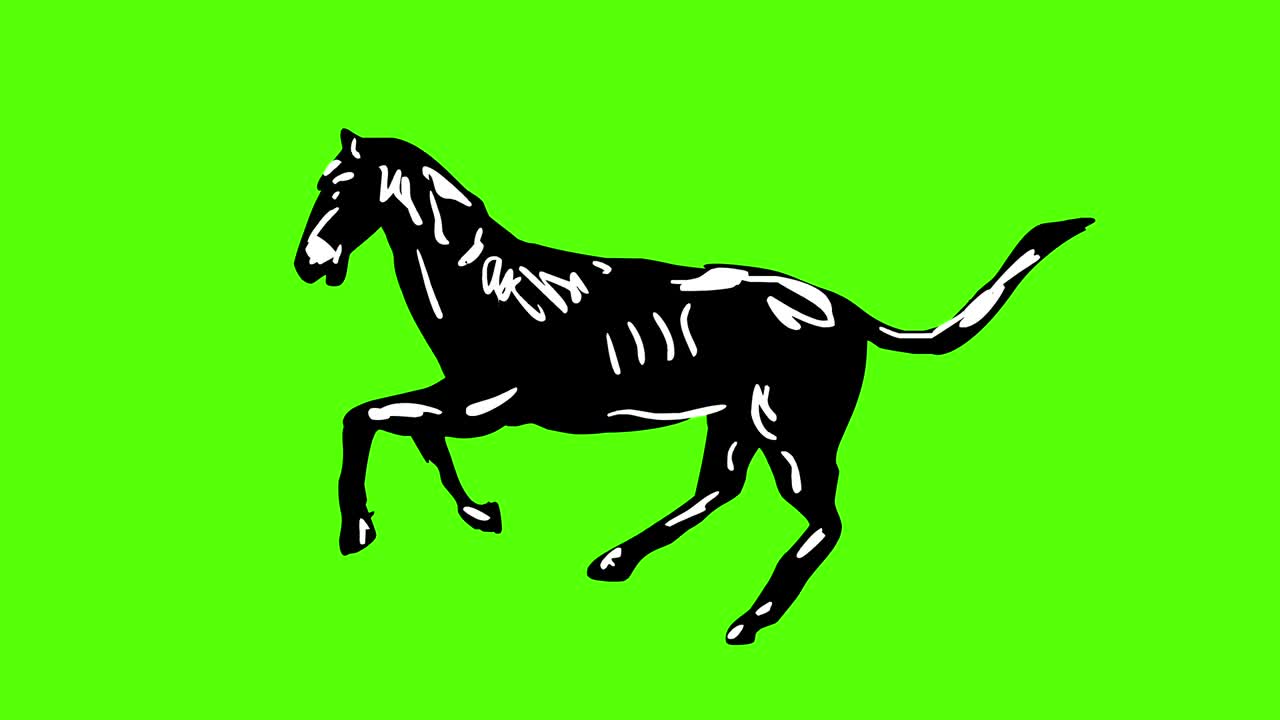 Cartoon horse running