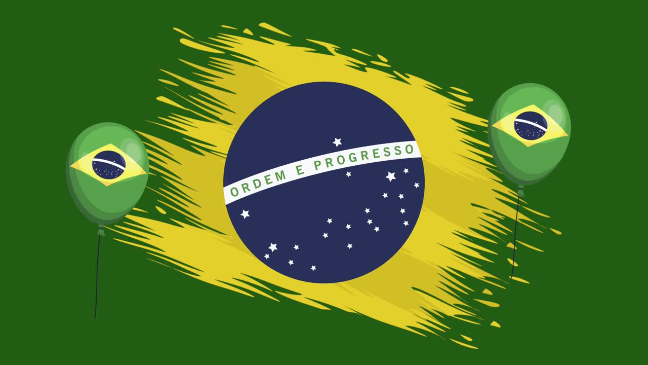 브라질 독립기념일 애니메이션, 풍선, 헬