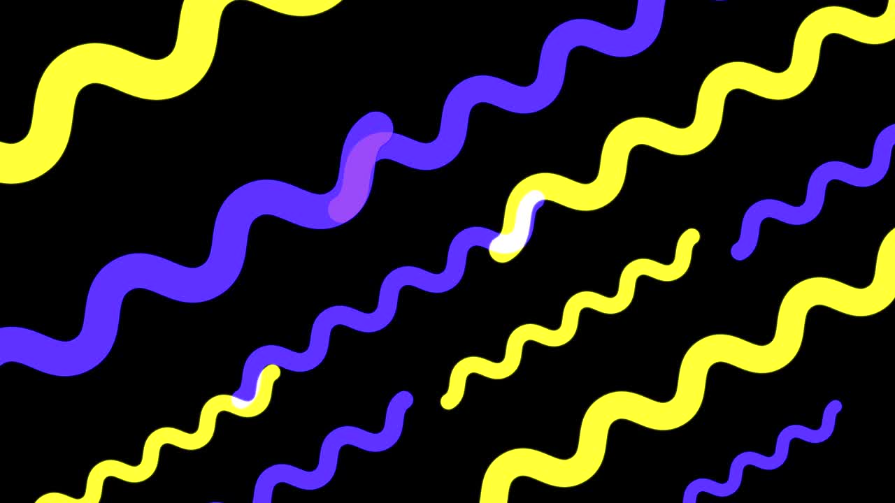 Yellow and purple seamless loop wiggle form background concept