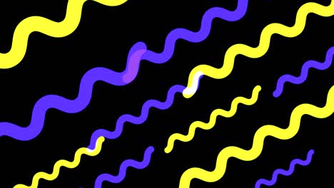 yellow and purple seamless loop wiggle form background concept
