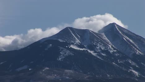 摩阿布州附近的雪山拉萨尔山脉 (la sal mountains) 的长相