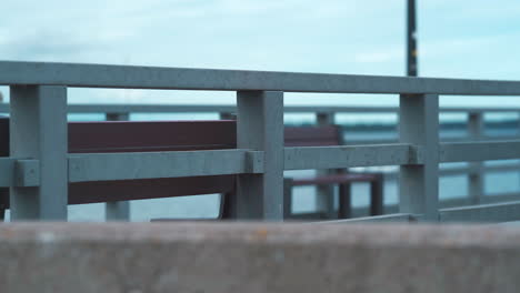 closeup shot of pier. mechelinki, pomeranian, poland