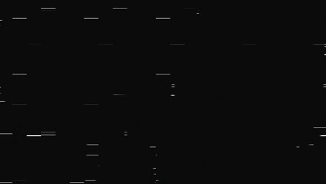 4k loop animation analog glitch switch on off tv white green noise on black background dynamic film
