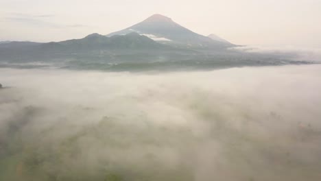 mountain clip with dense fog