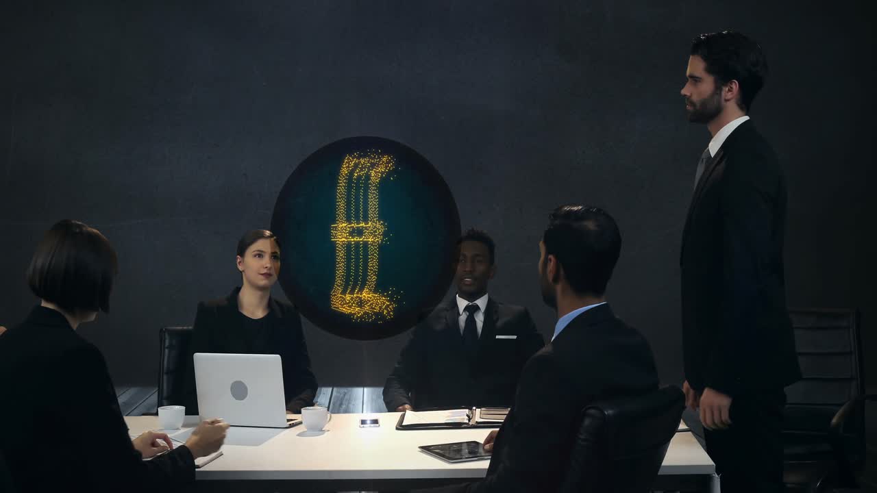 회의 에서 논의 하는 사업가 들