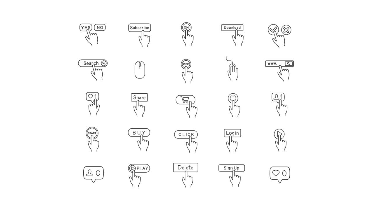 Cursor and Hand Icons