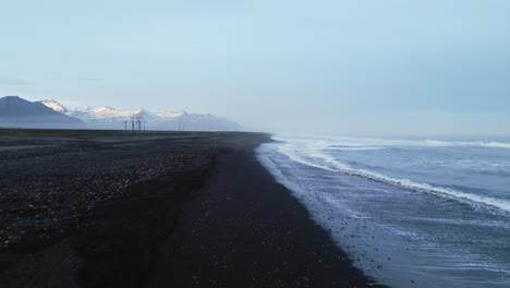 atlanic shore black sand beach