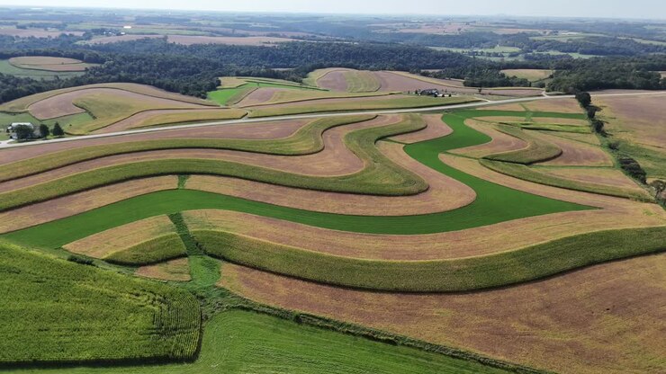 Contour Farming is a practice that involves performing farming across a field's slope